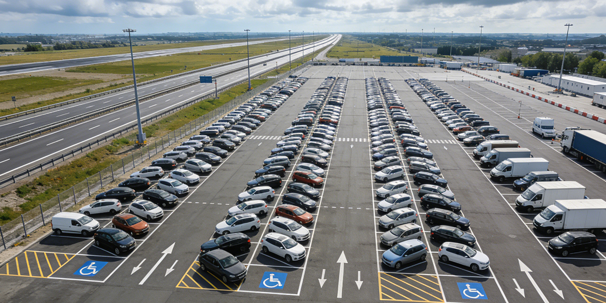 高速服務(wù)區(qū)停車(chē)區(qū)清潔